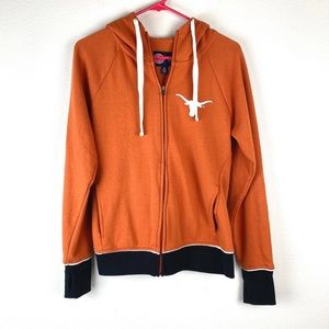 Texas Longhorn Hoodie Size Medium Full Zip G-lll By Carl Banks EUC